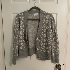 Grey cropped Cardigan